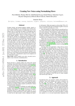 Creating New Voices using Normalizing Flows
