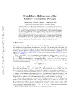 Semidefinite Relaxations of the Gromov-Wasserstein Distance