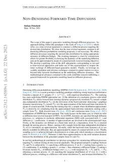 Non-Denoising Forward-Time Diffusions