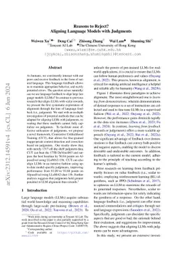 Reasons to Reject? Aligning Language Models with Judgments