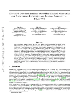 Efficient Discrete Physics-informed Neural Networks for Addressing
  Evolutionary Partial Differential Equations