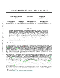 Deep Non-Parametric Time Series Forecaster