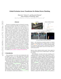 Global Occlusion-Aware Transformer for Robust Stereo Matching