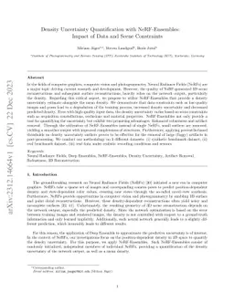 Density Uncertainty Quantification with NeRF-Ensembles: Impact of Data
  and Scene Constraints