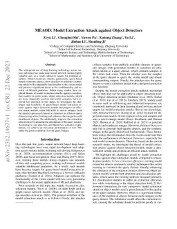 MEAOD: Model Extraction Attack against Object Detectors