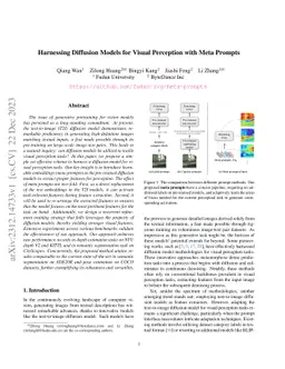 Harnessing Diffusion Models for Visual Perception with Meta Prompts