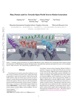 Plan, Posture and Go: Towards Open-World Text-to-Motion Generation