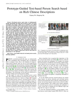 Prototype-Guided Text-based Person Search based on Rich Chinese
  Descriptions