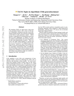 TACO: Topics in Algorithmic COde generation dataset