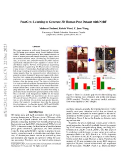 PoseGen: Learning to Generate 3D Human Pose Dataset with NeRF