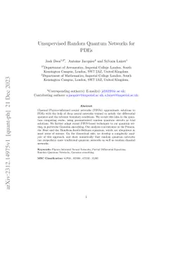 Unsupervised Random Quantum Networks for PDEs