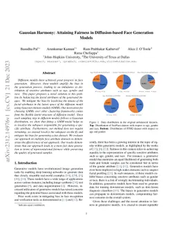 Gaussian Harmony: Attaining Fairness in Diffusion-based Face Generation
  Models