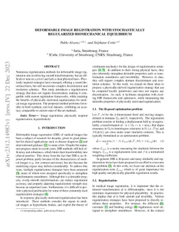 Deformable Image Registration with Stochastically Regularized
  Biomechanical Equilibrium
