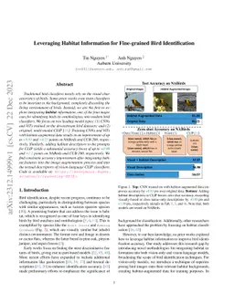 Leveraging Habitat Information for Fine-grained Bird Identification
