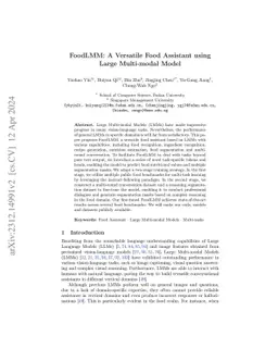 FoodLMM: A Versatile Food Assistant using Large Multi-modal Model