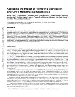Assessing the Impact of Prompting Methods on ChatGPT's Mathematical
  Capabilities