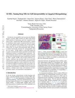 SI-MIL: Taming Deep MIL for Self-Interpretability in Gigapixel
  Histopathology