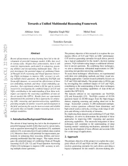 Towards a Unified Multimodal Reasoning Framework