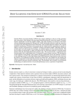 Deep Learning for Efficient GWAS Feature Selection