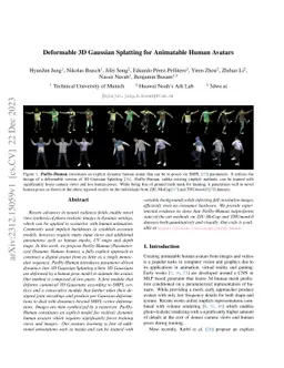 Deformable 3D Gaussian Splatting for Animatable Human Avatars
