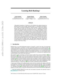Learning Rich Rankings