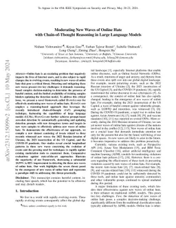 Moderating New Waves of Online Hate with Chain-of-Thought Reasoning in
  Large Language Models