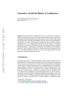 Generative AI and the History of Architecture
