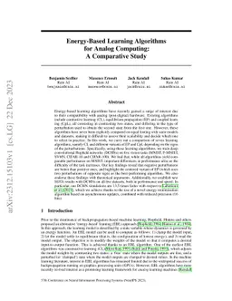 Energy-based learning algorithms for analog computing: a comparative
  study