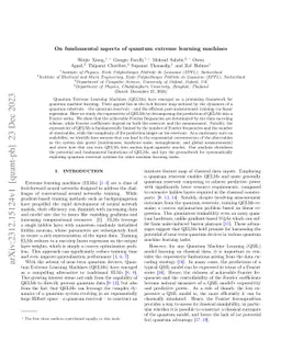 On fundamental aspects of quantum extreme learning machines