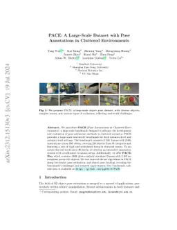 PACE: A Large-Scale Dataset with Pose Annotations in Cluttered
  Environments