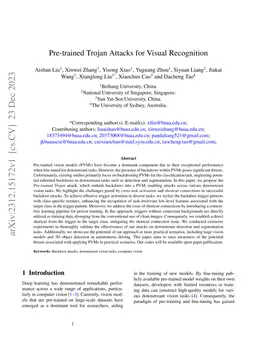 Pre-trained Trojan Attacks for Visual Recognition