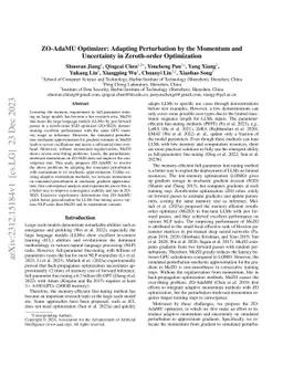 ZO-AdaMU Optimizer: Adapting Perturbation by the Momentum and
  Uncertainty in Zeroth-order Optimization