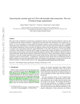 Narrowing the semantic gaps in U-Net with learnable skip connections:
  The case of medical image segmentation