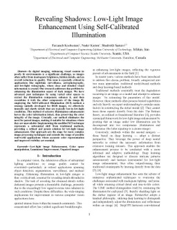 Revealing Shadows: Low-Light Image Enhancement Using Self-Calibrated
  Illumination