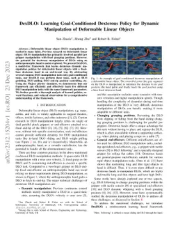 DexDLO: Learning Goal-Conditioned Dexterous Policy for Dynamic
  Manipulation of Deformable Linear Objects