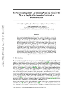NoPose-NeuS: Jointly Optimizing Camera Poses with Neural Implicit
  Surfaces for Multi-view Reconstruction