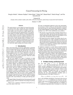 Causal Forecasting for Pricing