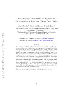 Representing Outcome-driven Higher-order Dependencies in Graphs of
  Disease Trajectories
