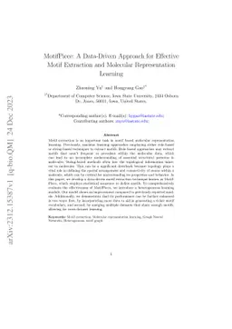 MotifPiece: A Data-Driven Approach for Effective Motif Extraction and
  Molecular Representation Learning