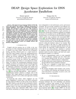 DEAP: Design Space Exploration for DNN Accelerator Parallelism