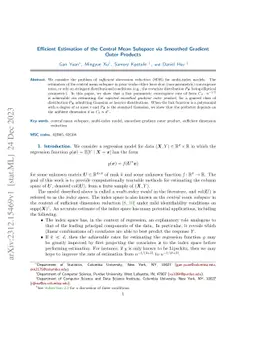 Efficient Estimation of the Central Mean Subspace via Smoothed Gradient
  Outer Products