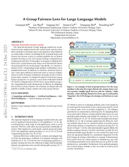 A Group Fairness Lens for Large Language Models