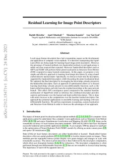 Residual Learning for Image Point Descriptors