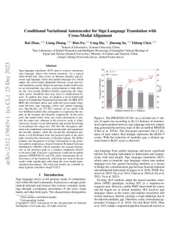 Conditional Variational Autoencoder for Sign Language Translation with
  Cross-Modal Alignment