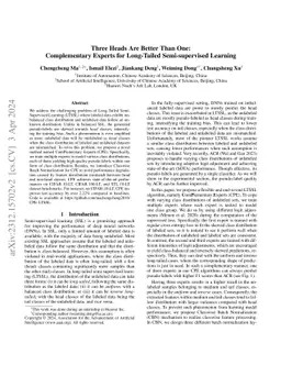 Three Heads Are Better Than One: Complementary Experts for Long-Tailed
  Semi-supervised Learning