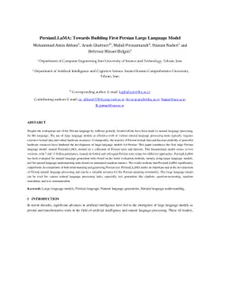 PersianLLaMA: Towards Building First Persian Large Language Model