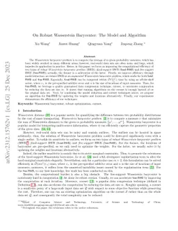 On Robust Wasserstein Barycenter: The Model and Algorithm