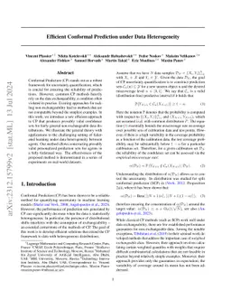 Efficient Conformal Prediction under Data Heterogeneity