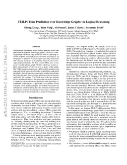 TEILP: Time Prediction over Knowledge Graphs via Logical Reasoning