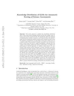 Knowledge Distillation of LLM for Automatic Scoring of Science Education
  Assessments